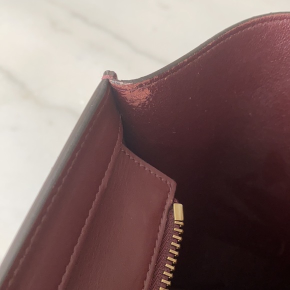 Celine Micro Luggage Handbag Calfskin Burgundy - Picture 15 of 15